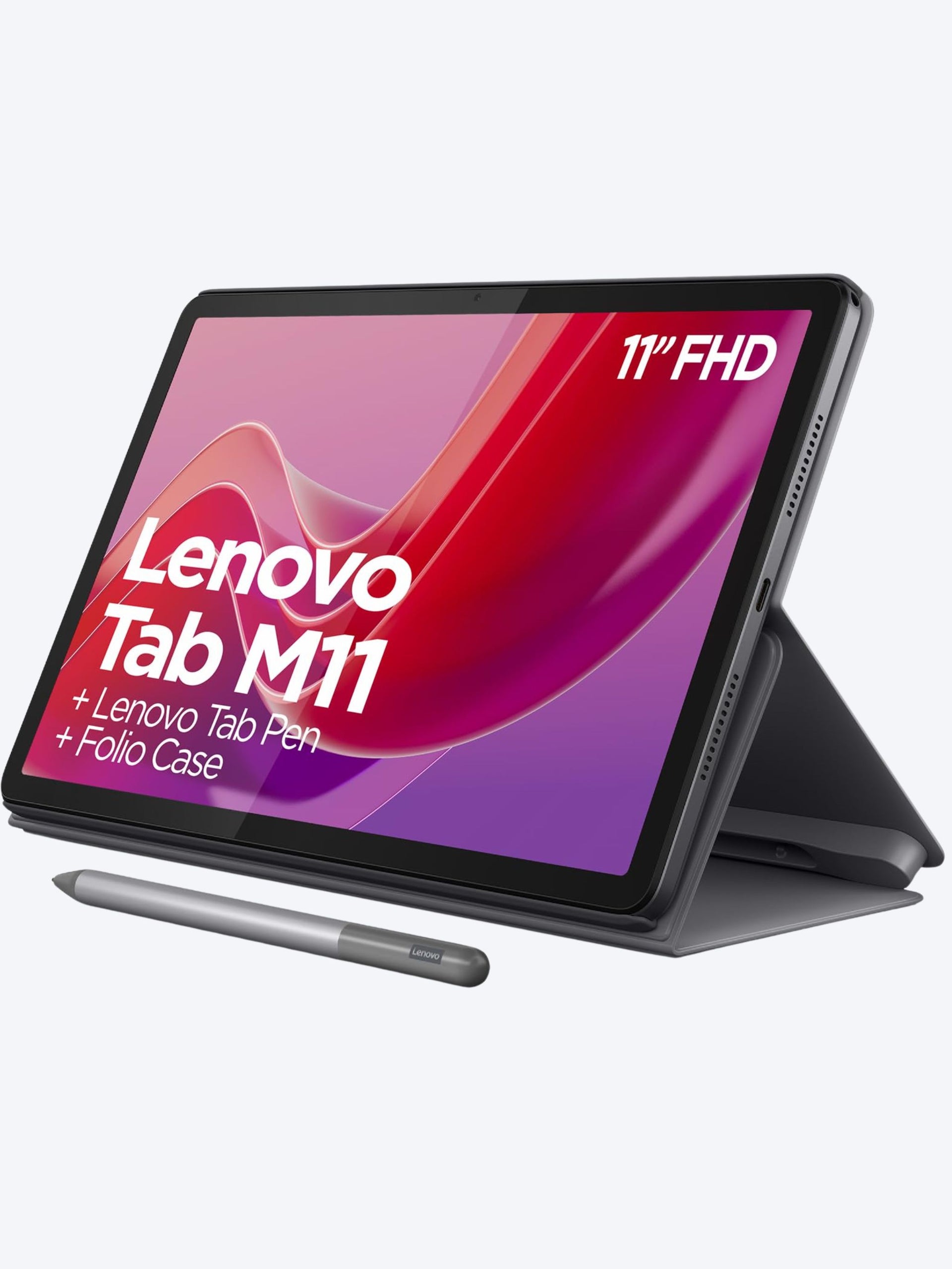 Lenovo Tab M11 11 inch 4GB 128GB 4G-Wi-Fi Tablet Folio Case & Lenovo Pen